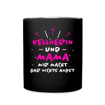 Kellnerin Spruch Beruf Lustiges Kellnerin Geschenk - Tasse einfarbig - Schwarz - Vorne