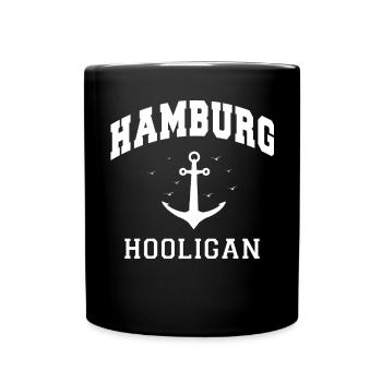 Hamburg Hansestadt Norddeutsch Plattdeutsch - Tasse einfarbig - Schwarz - Vorne
