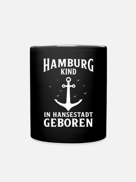 Hamburg Hansestadt Norddeutsch Plattdeutsch - Tasse einfarbig - Schwarz