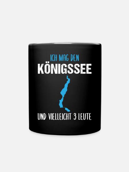 Königssee & 3 Freunde - Mehr nicht nötig! - Tasse einfarbig - Schwarz