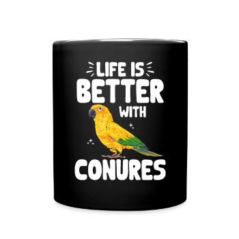 Parakeet Parrot Parakeet Bird - Full Colour Mug - black - Front