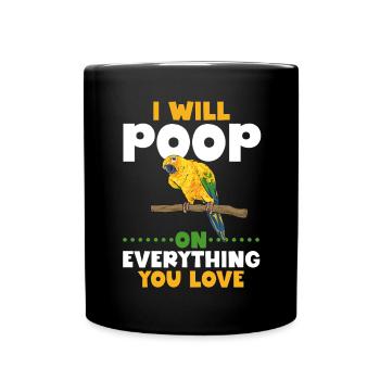 Parakeet Parrot Parakeet Bird - Full Colour Mug - black - Front