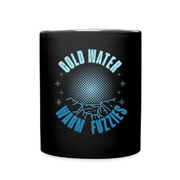 Natation sur glace eau froide chaud flous glace cadeau - Mug uni - noir - Devant