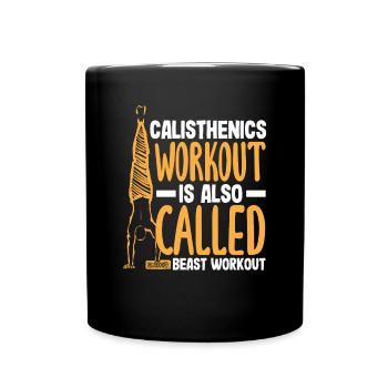 Calisthenics Training Fitness Workout - Full Colour Mug - black - Front