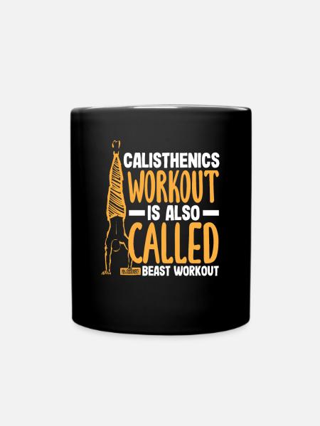 Calisthenics Training Fitness Workout - Tasse einfarbig - Schwarz