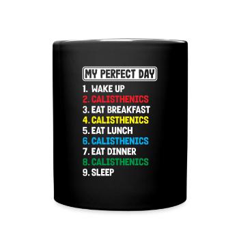 Calisthenics Training Fitness Workout - Full Colour Mug - black - Front