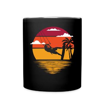 Kitesurfing - Tasse einfarbig - Schwarz - Vorne