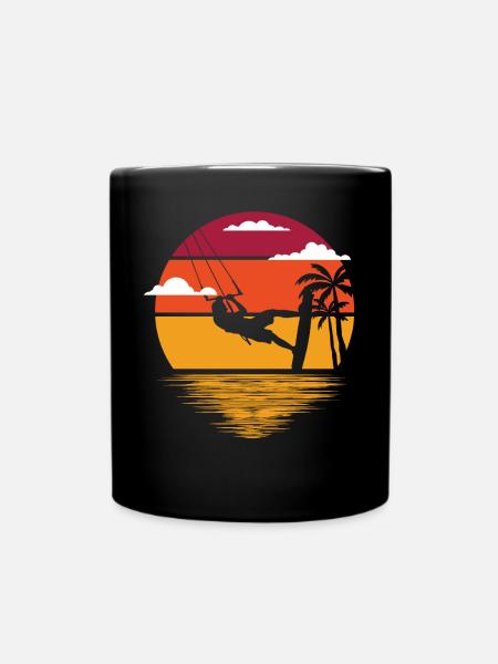 Kitesurfing - Tasse einfarbig - Schwarz