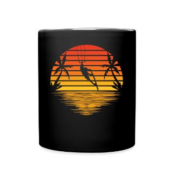 Kitesurfing - Tasse einfarbig - Schwarz - Vorne