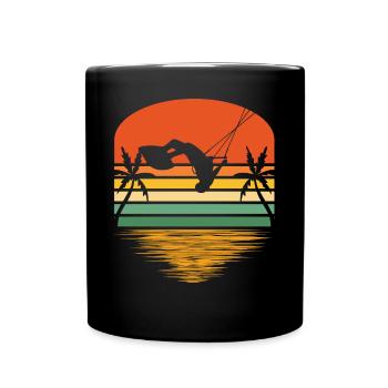 Kitesurfing - Tasse einfarbig - Schwarz - Vorne