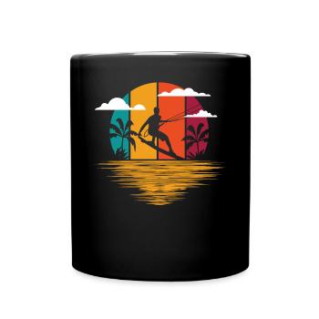 Kitesurfing - Tasse einfarbig - Schwarz - Vorne