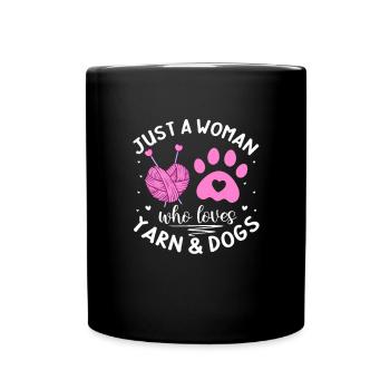 Crochet Knitting Sewing Seamstress Gift - Full Colour Mug - black - Front