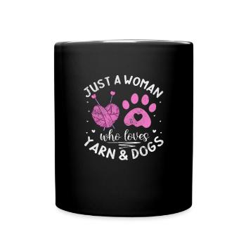 Crochet Knitting - Full Colour Mug - black - Front