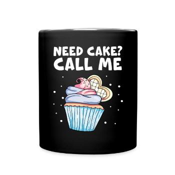 Cupcake Muffin Backen Geschenk - Tasse einfarbig - Schwarz - Vorne