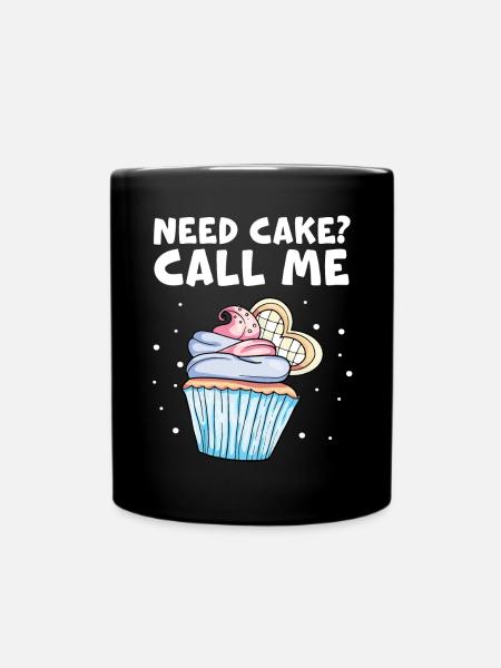 Cupcake Muffin Backen Geschenk - Tasse einfarbig - Schwarz
