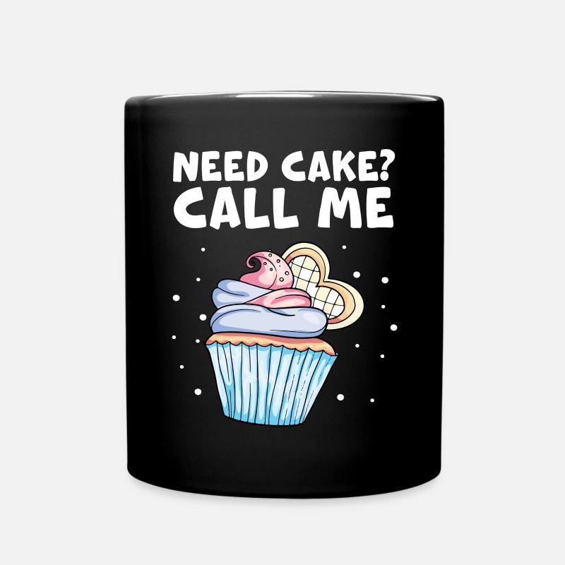Cupcake Muffin Backen Geschenk - Tasse einfarbig - Schwarz