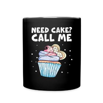 Cupcake - Tasse einfarbig - Schwarz - Vorne