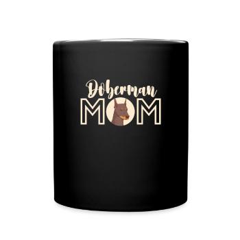 Doberman chien chiens cadeau pour animaux de compagnie - Mug uni - noir - Devant