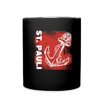 Hamburg Tshirt Geschenk Moin Hamburch Fußball - Tasse einfarbig - Schwarz - Vorne