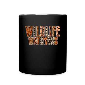 African Safari Zoo Safari Animal Pattern Print - Full Colour Mug - black - Front