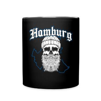 Hamburg Tshirt Geschenk Moin Hamburch Fußball - Tasse einfarbig - Schwarz - Vorne