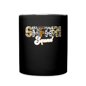 African Safari Zoo Safari Animal Pattern Print - Full Colour Mug - black - Front
