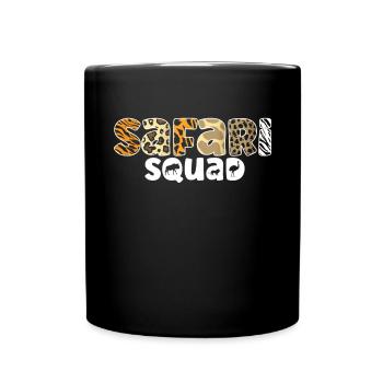 African Safari Zoo Safari Animal Pattern Print - Full Colour Mug - black - Front