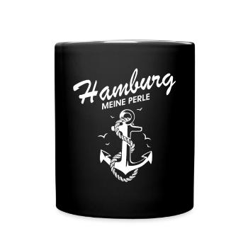 Hambourg Tshirt cadeau Moin Hamburch Football - Mug uni - noir - Devant