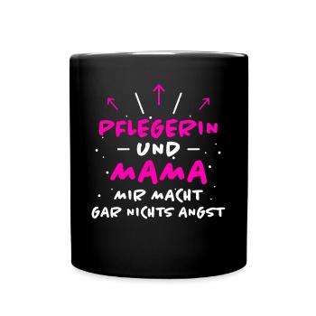 Pflegerin Spruch Pflegekraft Pflegerin Geschenk - Tasse einfarbig - Schwarz - Vorne