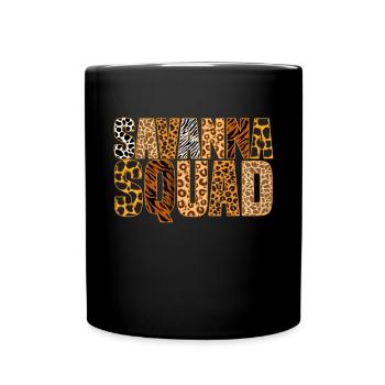African Safari Zoo Safari Animal Pattern Print - Full Colour Mug - black - Front