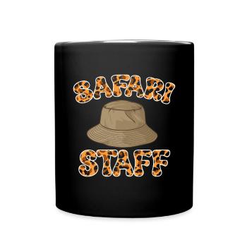 African Safari Zoo Safari Animal Pattern Print - Full Colour Mug - black - Front