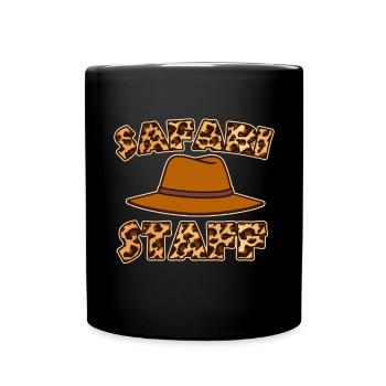 African Safari Zoo Safari Animal Pattern Print - Full Colour Mug - black - Front