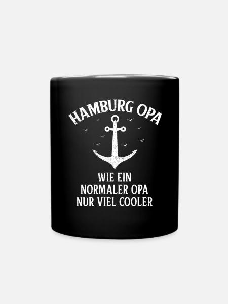 Hamburg Tshirt Geschenk Moin Hamburch Fußball - Tasse einfarbig - Schwarz
