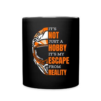 C’est mon évasion de la réalité de la course Supermoto - Mug uni - noir - Devant