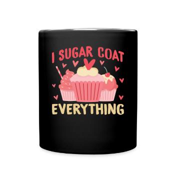 Cake Lover Cake Gift - Full Colour Mug - black - Front