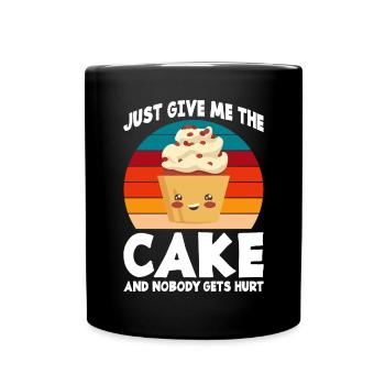 Cake Lover Cake Gift - Full Colour Mug - black - Front