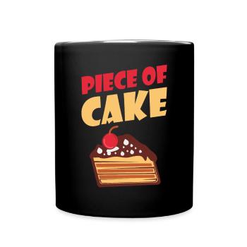 Cake Lover Cake Gift - Full Colour Mug - black - Front