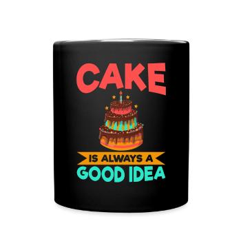 Cake Lover Cake Gift - Full Colour Mug - black - Front