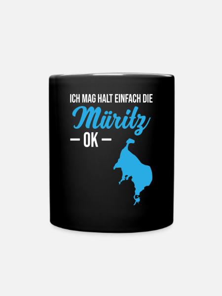 Einfach Müritz-Liebe - Ohne Wenn und Aber - Tasse einfarbig - Schwarz