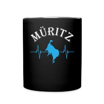 Le lac de Müritz au cœur - Expérience de la nature palpitante - Mug uni - noir - Devant