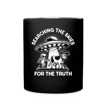 SciFi and alien aliens and UFO fan - Full Colour Mug - black - Front