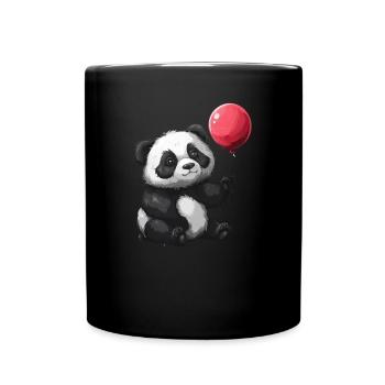 Panda Bear Ballon Panda géant japonais - Mug uni - noir - Devant