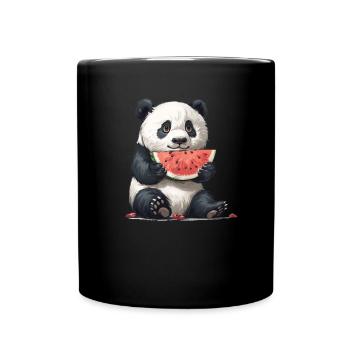 Panda Ours Pastèque Panda Géant Japonais - Mug uni - noir - Devant