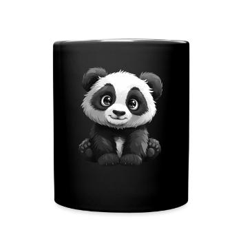 Panda Ours Yeux Scintillants Panda Géant Japonais - Mug uni - noir - Devant