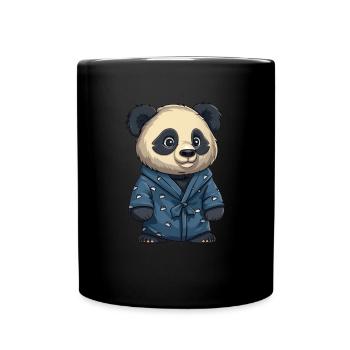 Pandabär Pyjamas Japanischer Riesenpanda - Tasse einfarbig - Schwarz - Vorne