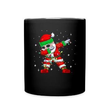 Dabbing Santa Weihnachtsmann - Tasse einfarbig - Schwarz - Vorne