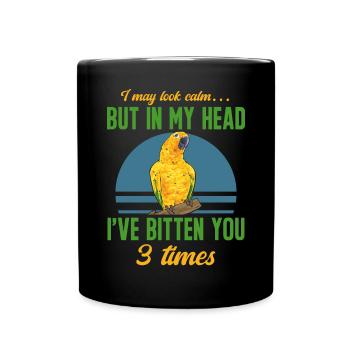 Parakeet Parrot Parakeet Bird - Full Colour Mug - black - Front