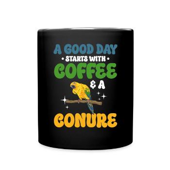 Parakeet Parrot Parakeet Bird - Full Colour Mug - black - Front