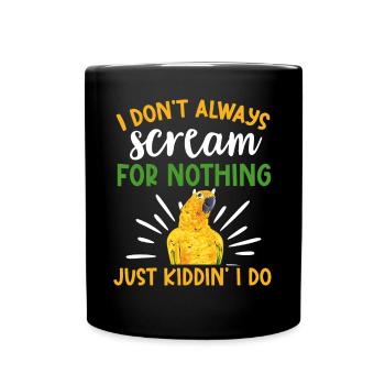 Parakeet Parrot Parakeet Bird - Full Colour Mug - black - Front