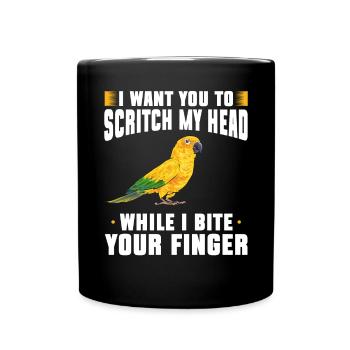 Parakeet Parrot Parakeet Bird - Full Colour Mug - black - Front